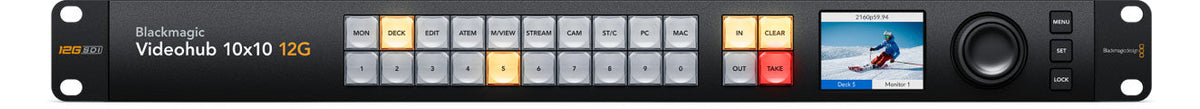 Blackmagic Videohub 20x20 12G, Medium 20x20 model zero latency 12G-SDI video router supports any combination of SD, HD and Ultra HD on the router at the same time