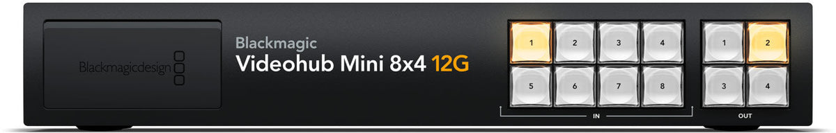 Blackmagic Videohub 10x10 12G, Advanced 12G-SDI 10x10 zero latency video router supports any combination of SD, HD and Ultra HD on the router at the same time
