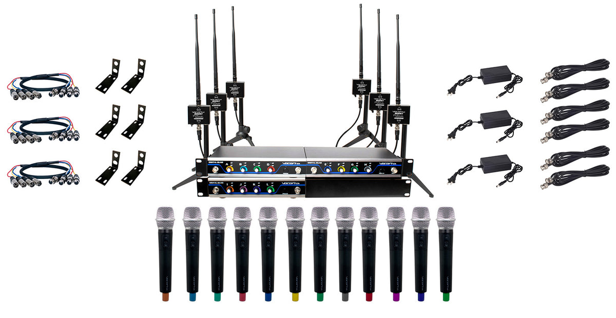 VocoPro BOOST-ACAPELLA-12 - 600ft. long-range digital wireless microphone package