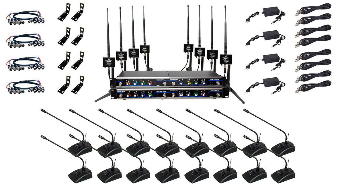 VocoPro BOOST-CONFERENCE-16 - 600ft. long-range digital wireless microphone package