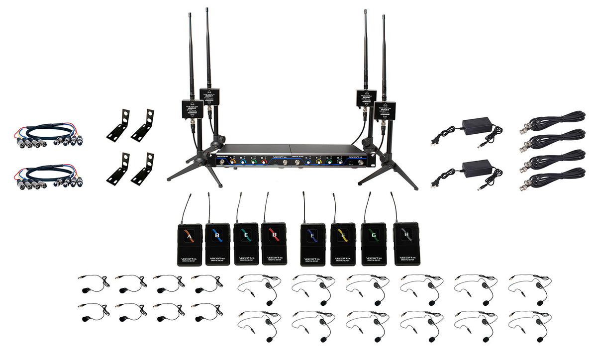 VocoPro BOOST-PLAY-8 - 600ft. long-range digital wireless microphone package