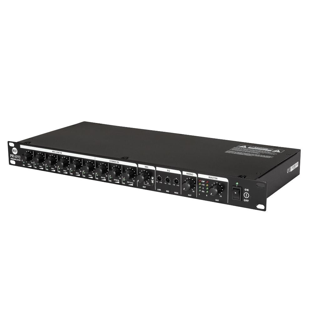 RCF PR-4093 - Preamplifier (9 Inputs / 3 Outputs)