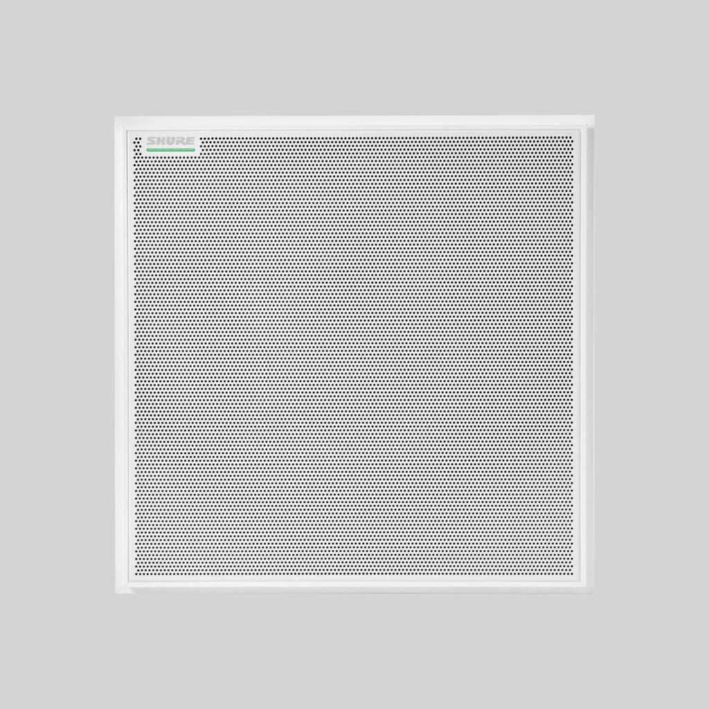Shure MXA902W-S-60CM, Ceiling Array Microphone + Loudspeaker, 902 Ceiling Array, White, Sqr, 60CM, Lspkr