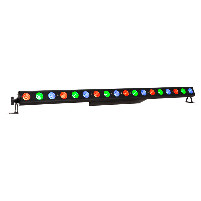 Eliminator Lighting Mega Color Q18, 1-Meter Linear LED Wash Bar with 18 x 4W RGBA 4-in-1 LEDs, 25 Degree Beam Angle, Full Pixel Control, 5 DMX Channel Modes