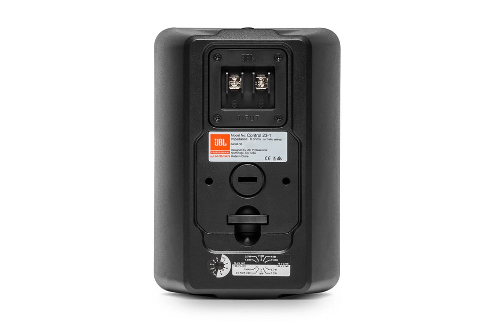 JBL Control 23-1, 3" 2-WAY Compact Surface-Mt Speaker, Blk