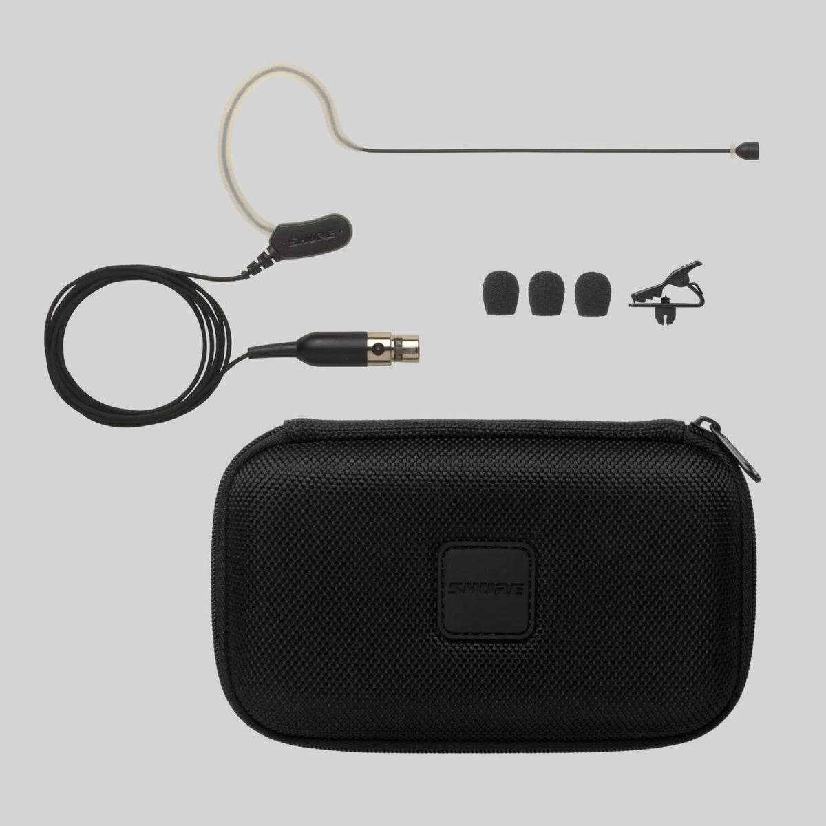 Shure MX153T/O-TQG, Earset Headworn Microphone, Omnidirectional Earset Headworn Microphone, Tan