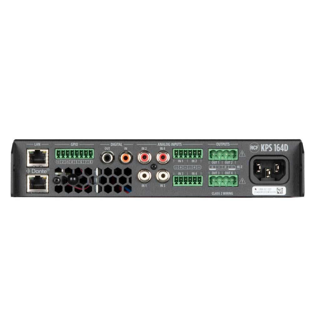RCF KPS 164D - Class D Power Amplifier with DSP, Dante-Equipped (4 X 160 W)