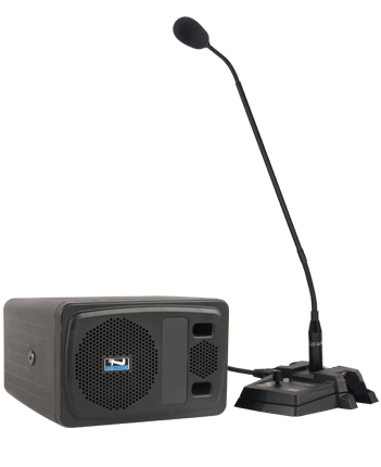 Anchor Audio Councilman 6 User Wireless Package - Councilman AC powered PA speaker monitor for 5 user wired & 1 wireless mic conference system, AN-100CMU2+, 1 CHM-100, 5 