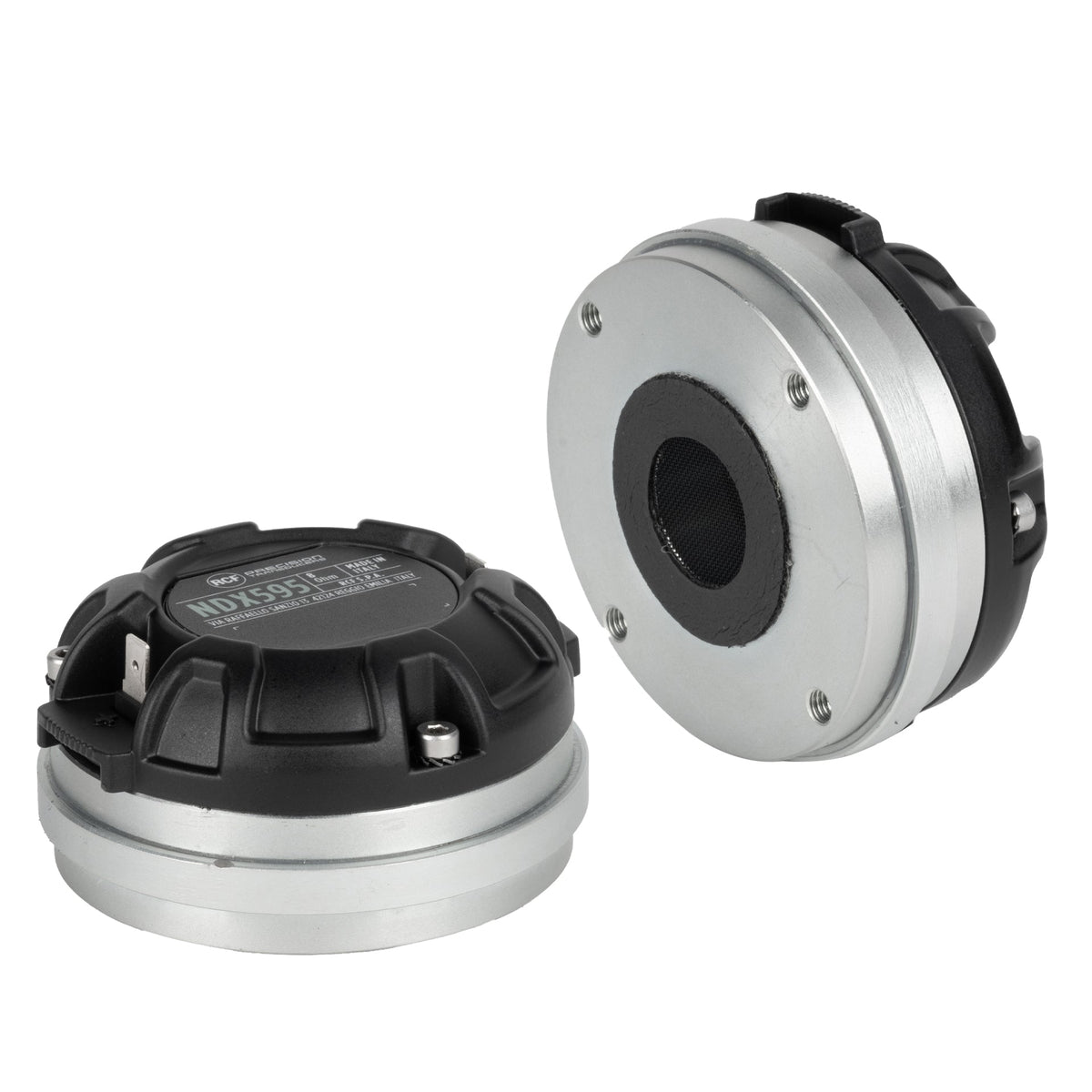 RCF NDX595, 1" Exit Compression Driver, 70W RMS, 140W Program, 110 dB Sensitivity, 1.2-20 kHz, PKX Polymer Diaphragm, 8 Ohm