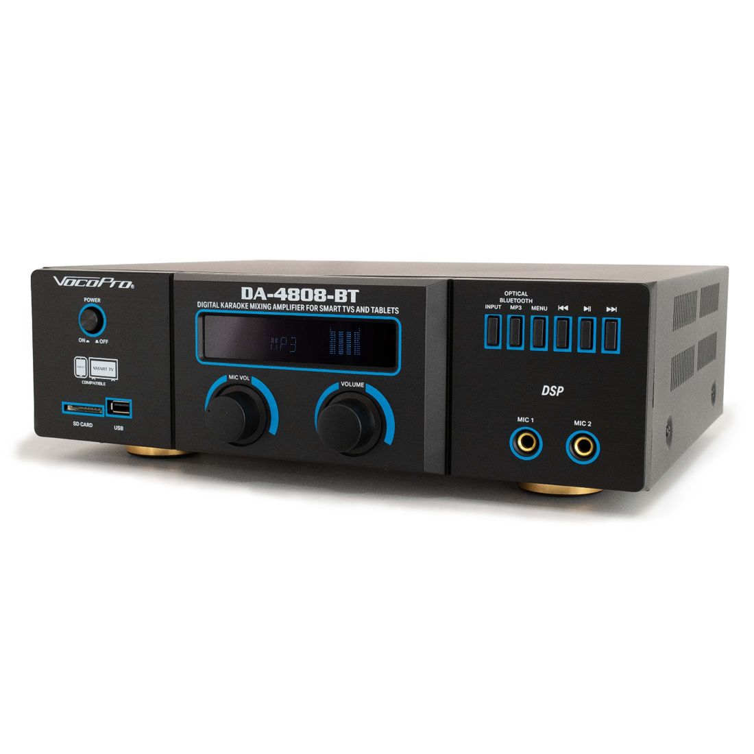 VocoPro DA-4808-BT - Digital Karaoke Mixing Amplifier for SmartTVs and Tablets