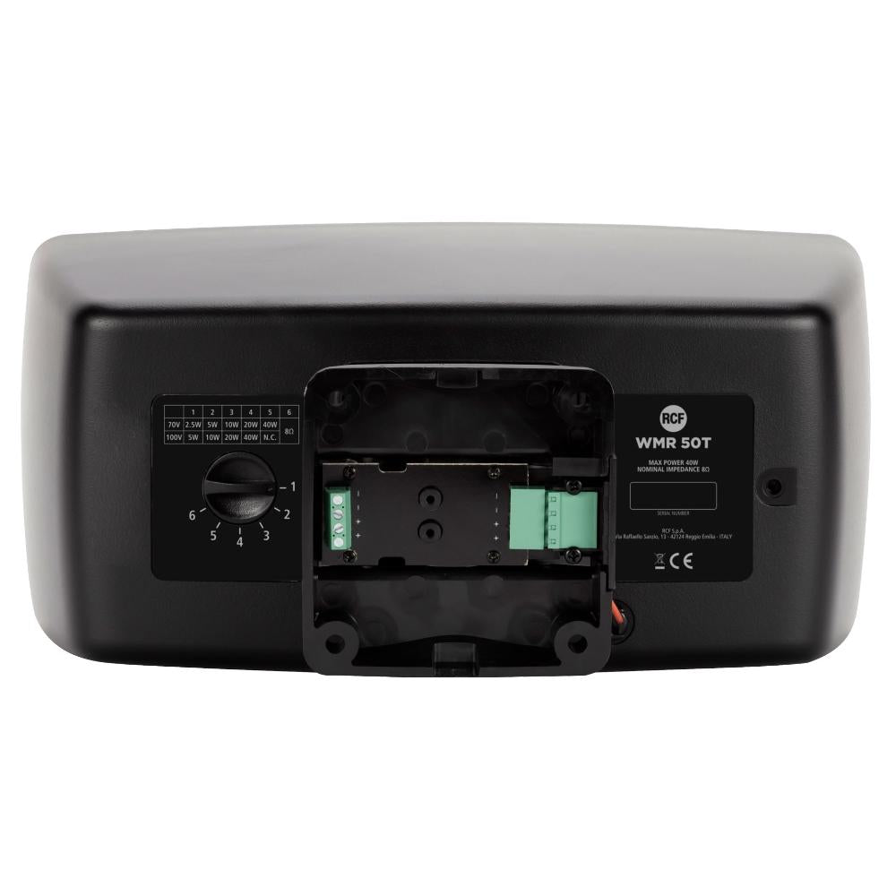 RCF WMR-50T - W - Passive 160W 5" 2-Way Wall Mount Monitor Speaker w/ Transformer - 8 Ω, 70/100V (White)