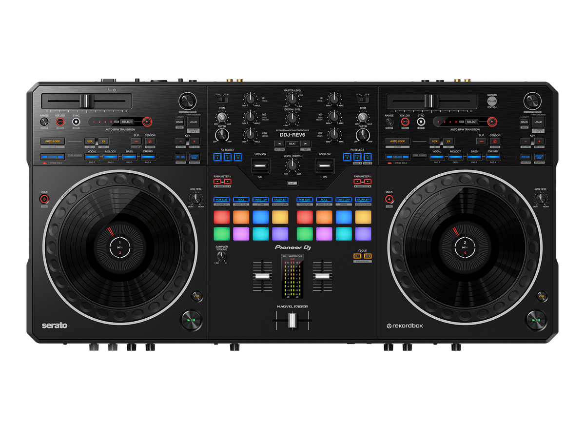 Pioneer DJ - AlphaTheta DDJ-REV5, Scratch-style 2-channel performance DJ controller