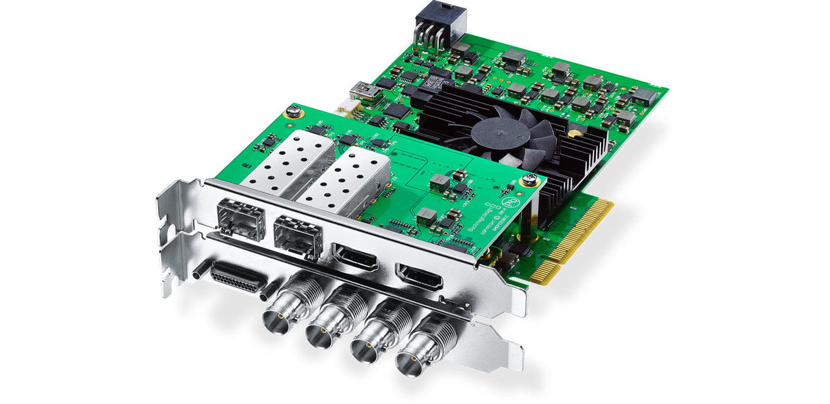 Blackmagic DeckLink 8K Pro Mini, Low profile PCIe 8K capture and playback card for designed for high end feature film production, includes quad link 12G-SDI connections with support for all SD, HD, Ultra HD, 4K and 8K standards