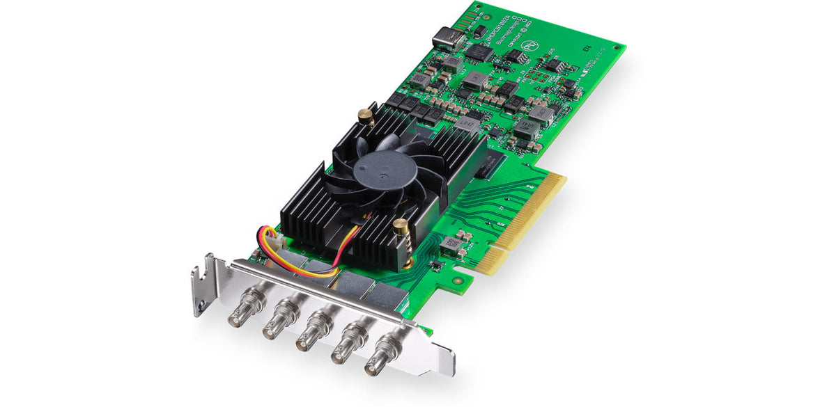 Blackmagic DeckLink 8K Pro G2, Professional 8K PCIe capture and playback card designed for feature film production, includes quad link 12G-SDI and HDMI 2.1 connections to support all SD, HD, Ultra HD, 4K and 8K standards