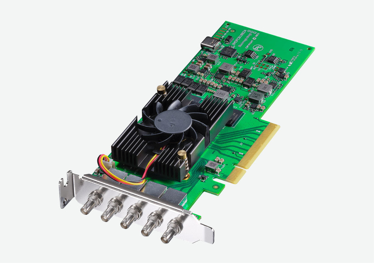 Blackmagic DeckLink 8K Pro Mini, Low profile PCIe 8K capture and playback card for designed for high end feature film production, includes quad link 12G-SDI connections with support for all SD, HD, Ultra HD, 4K and 8K standards