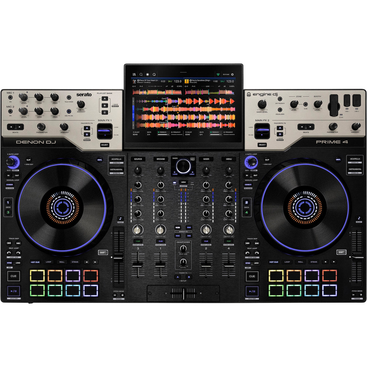 Denon DJ PRIME 4 G2 Black full-size top view
