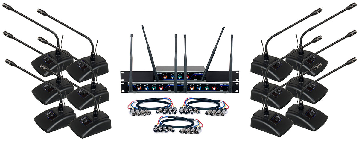 VocoPro DIGITAL-CONFERENCE-12 - 12 Channel UHF Digital Wireless Conference System