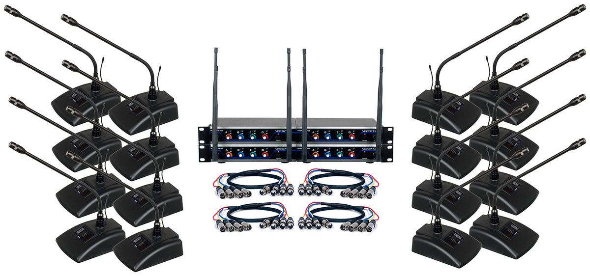 VocoPro DIGITAL-CONFERENCE-16 - 16 Channel UHF Digital Wireless Conference System