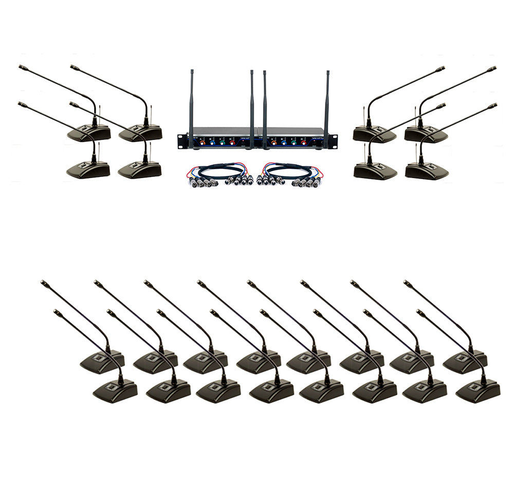 VocoPro Digital-Conference-24-Extend - Expandable plug-and-play wireless/wired conference system with 24 microphones