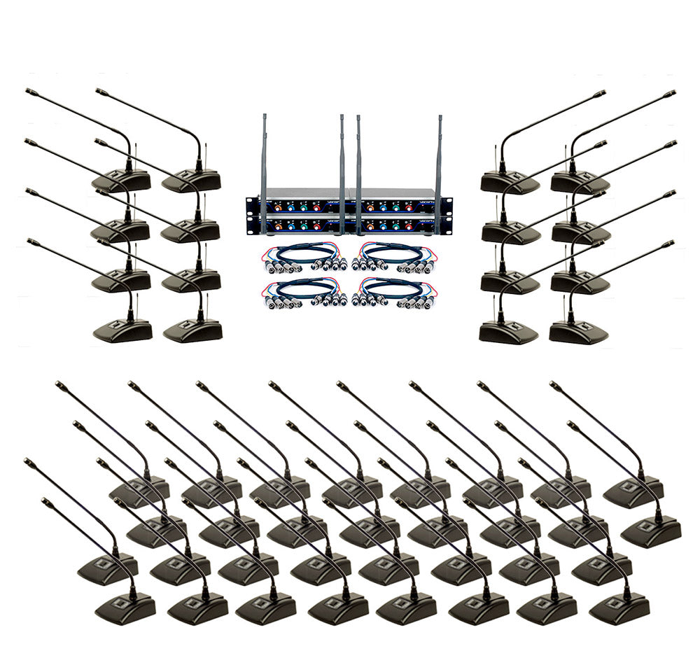 VocoPro Digital-Conference-48-Extend - Expandable plug-and-play wireless/wired conference system with 48 microphones