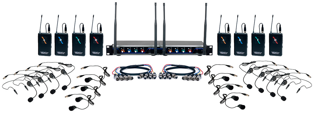 VocoPro Digital-PLAY-8 - 8 Ch. 24Bit Digital Wireless HandHeld Mic sys with "Mic-on-Chip" Technology