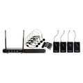 VocoPro DIGITAL-QUAD-B-500 - Four Channel UHF Wireless Mic System with Headset and Lapel Mics
