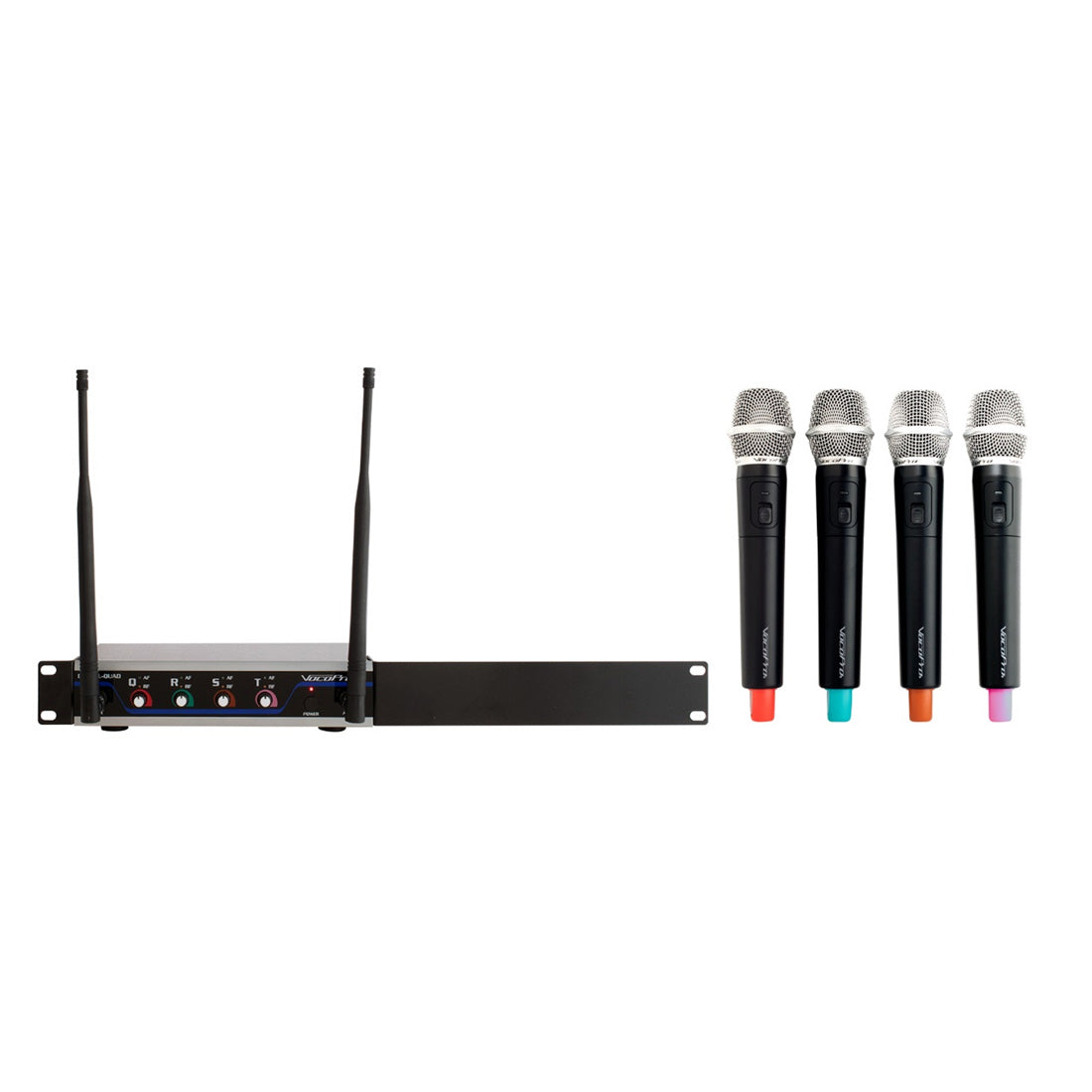 VocoPro DIGITAL-QUAD-H-500 - Four Channel UHF Wireless Mic System with Handheld Mics