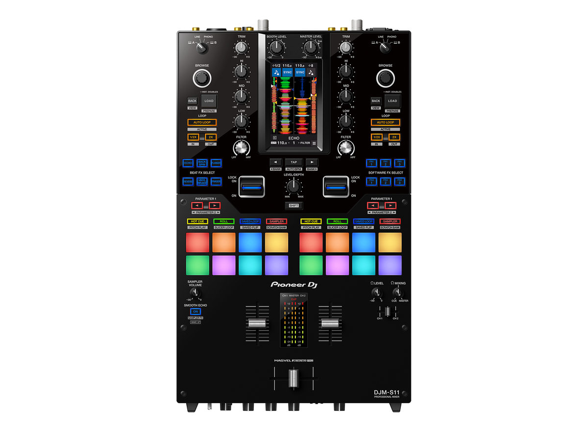 Pioneer DJ - AlphaTheta DJM-S11, Professional scratch style 2-channel DJ mixer
