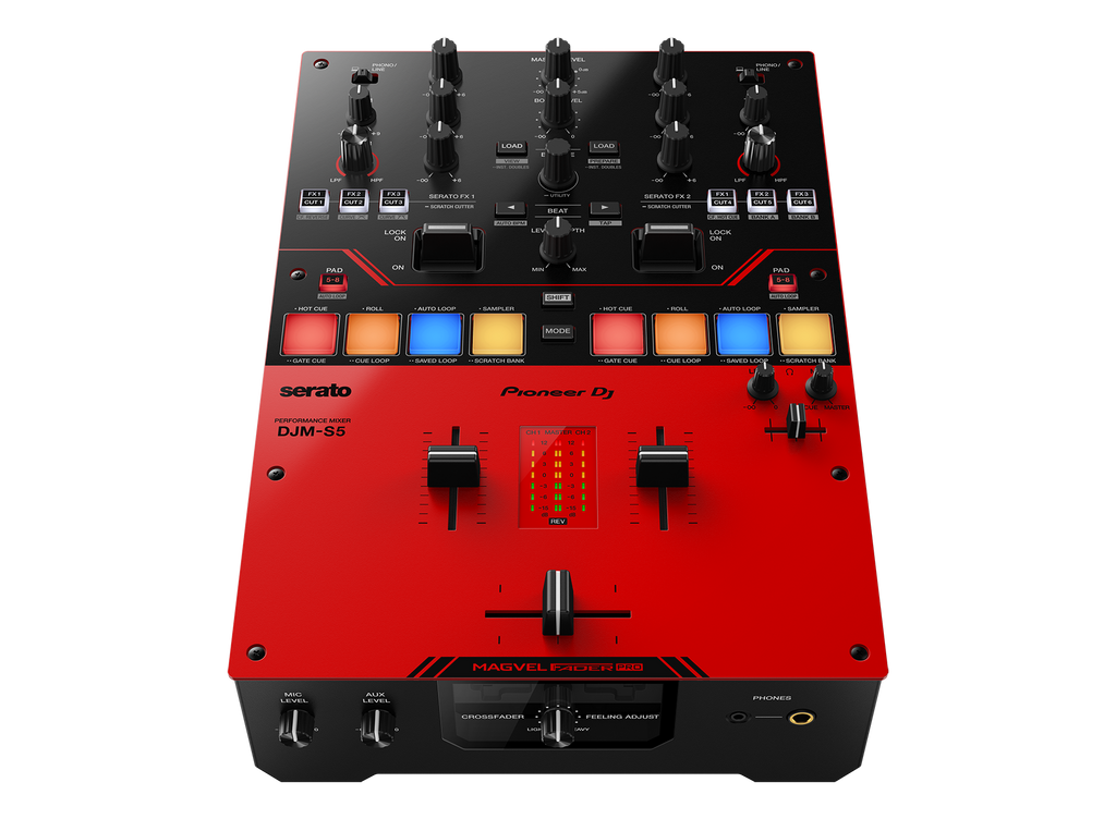 Pioneer DJ - AlphaTheta DJM-S5, Scratch-style 2-channel DJ mixer