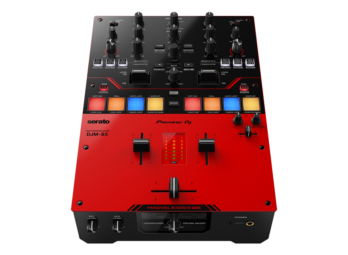 Pioneer DJ - AlphaTheta DJM-S5, Scratch-style 2-channel DJ mixer