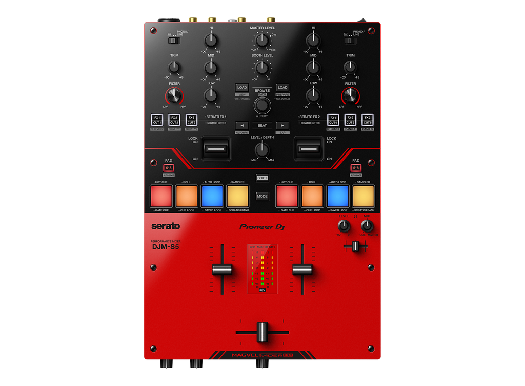 Pioneer DJ - AlphaTheta DJM-S5, Scratch-style 2-channel DJ mixer