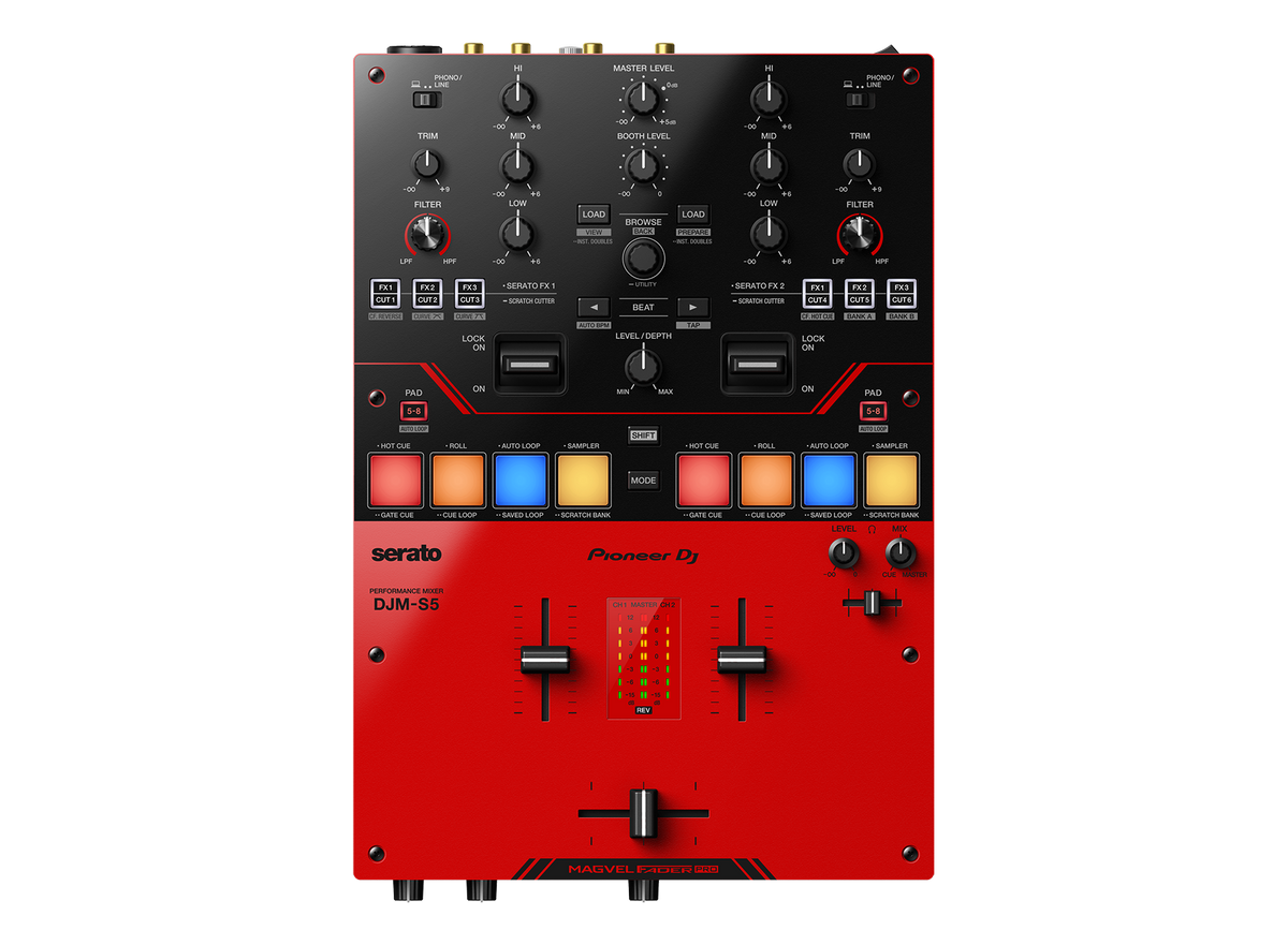 Pioneer DJ - AlphaTheta DJM-S5, Scratch-style 2-channel DJ mixer
