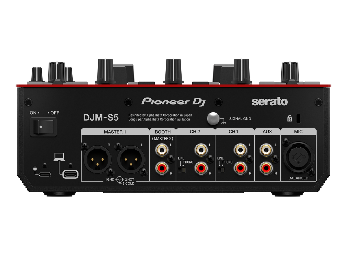 Pioneer DJ - AlphaTheta DJM-S5, Scratch-style 2-channel DJ mixer