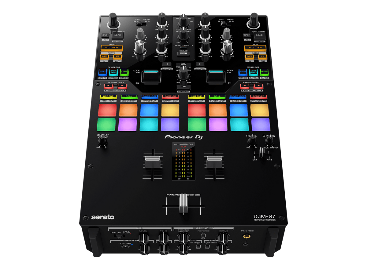 Pioneer DJ - AlphaTheta DJM-S7, Scratch-style 2-channel performance DJ mixer