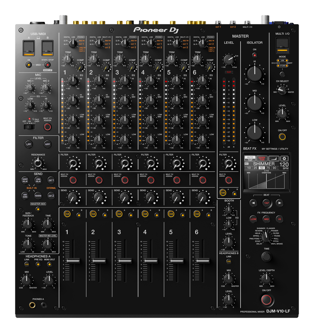 Pioneer DJ - AlphaTheta DJM-V10-LF, Creative style 6-channel professional DJ mixer with long fader