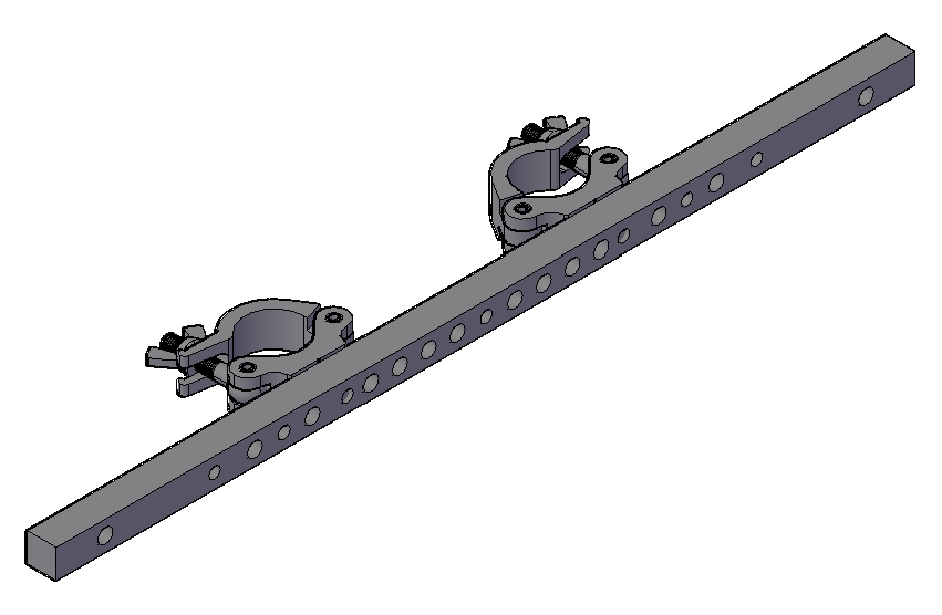 PRODJ-DT-TV-MT34-BLK BLACK TV MOUNT FOR F34 - SINGLE BAR WITH TWO NARROW CLAMP