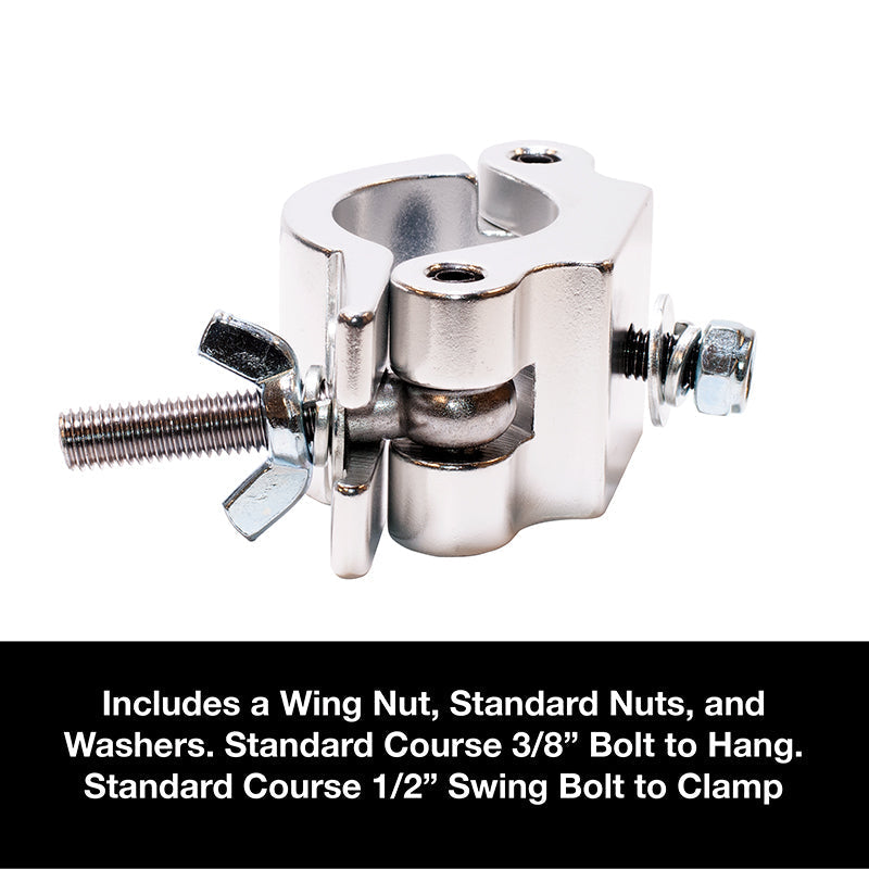 ADJ Pro-Clamp, 360 Deg Wrap-around Tube Truss Clamp. Heavy Duty. Fits Up to 2 Inch Truss or Pipe