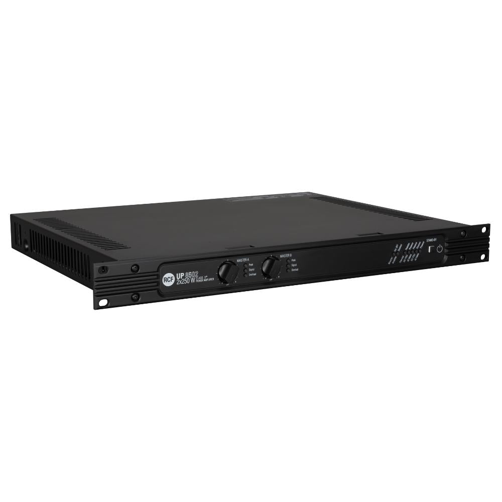 RCF UP-8502 - Class D Power Amplifier with Dual Input per Channel - 4 Ω, 70/100V, 2 x 250W