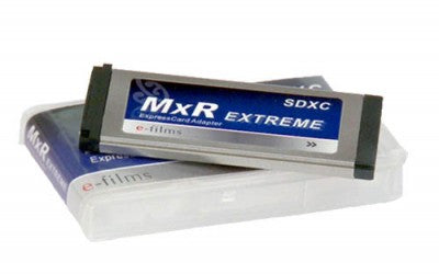 E-Films EF-1701 MxR Extreme SxS Expresscard Adapter, SDHC SDXC and UHS-1 Memory Adapter Replacing Sony SxS Cards in XDCAM EX Cameras, 40+ MB/sec Downloads, Supports Cards Beyond 128GB