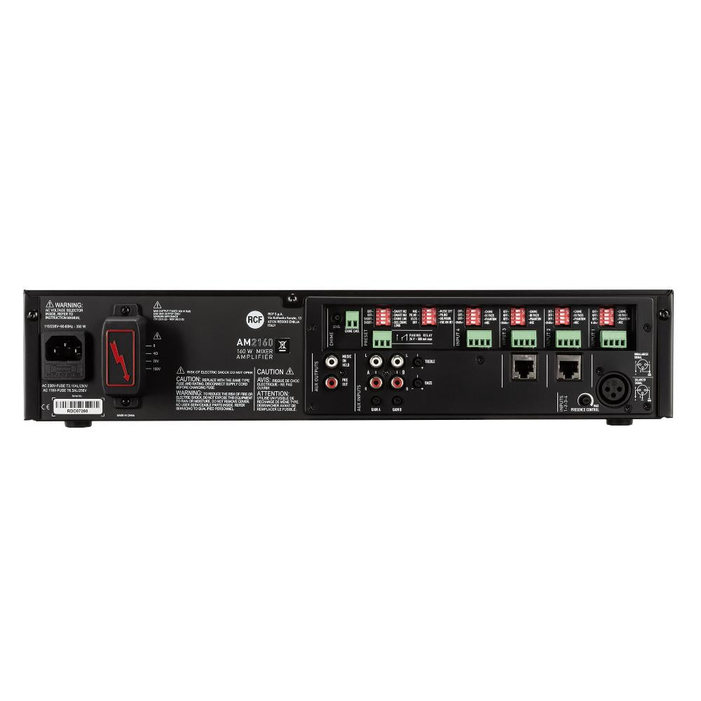 RCF AM2160 - 4 Input Digital Mixer/ Amplifier - 4 Ω, 70/100V, 320W