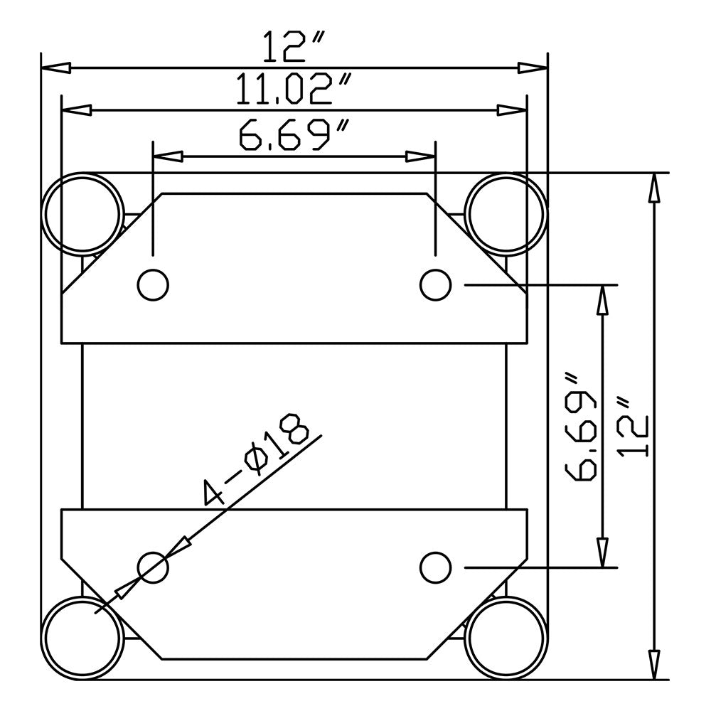Global Truss DT-GP20-45C-KIT, 20 ft OD DT-GP 12 in End Plate Truss Circle Kit, 45 Degree Arcs