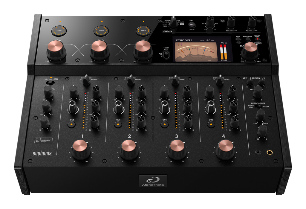 Pioneer DJ - AlphaTheta Euphonia, Professional 4-channel rotary mixer