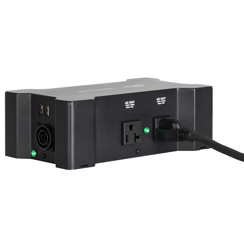 ADJ Power Bone T1ED, Distribution Box with 2 x Seetronic IP65 Outdoor Locking Power Input and Thru Connections with 4 x Standard Indoor Edison Outputs Sockets
