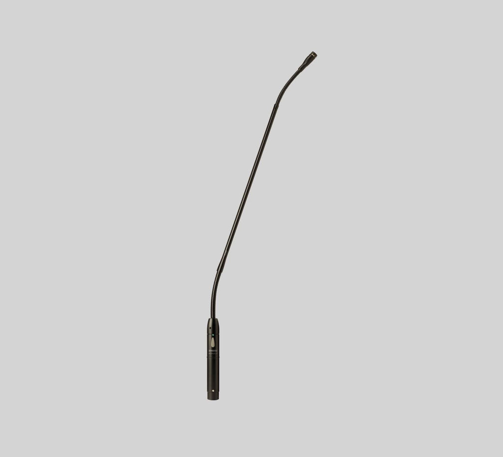 Shure MX418D/C, Microflex Standard Gooseneck Microphone, Cardioid-18" Desktop Gooseneck Condenser Microphone, Attached 10´ XLR Cable, Logic Functions, Programmable Switch and LED Indicator, Attached Desktop Base