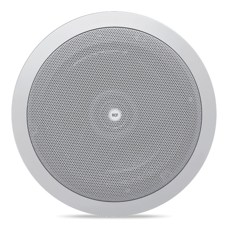 RCF PL8X W - Passive 80W 8" 2-Way Coaxial Ceiling Speaker with Transformer - 70/100V (IP44) (White)