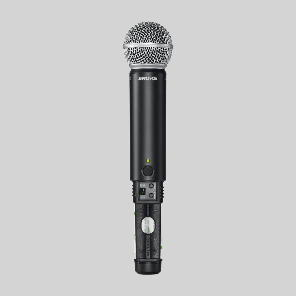 Shure BLX24R/SM58-H11, Wireless Rack-mount Vocal System with SM58, Vocal System with (1) BLX4R Rack Mount Wireless Receiver and (1) BLX2 Handheld Transmitter with SM58 Microphone