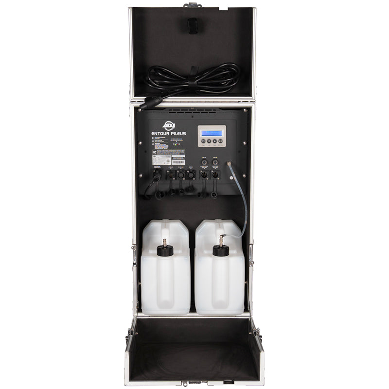 ADJ Entour Pileus - rear view with road case open