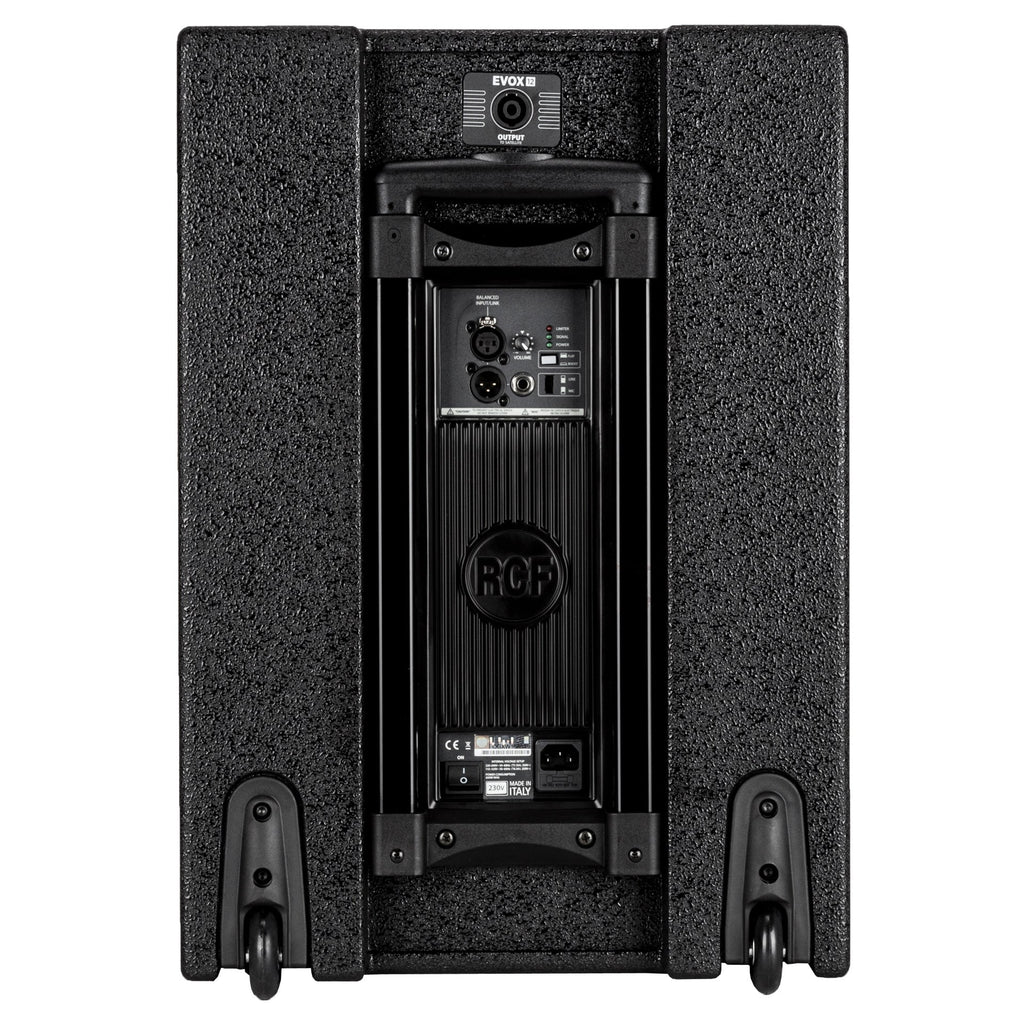 RCF EVOX-12-SYSTEM-W, Active 1400W Portable PA System, Baltic Birch, 15" Subwoofer and (8)x4" Top, White - USED