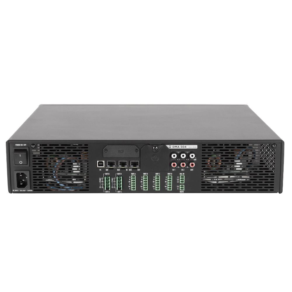 RCF DMA-504 - Class D Digital Matrix Amplifier, RDNet Management (4 X 500 W @ 4 Ω)
