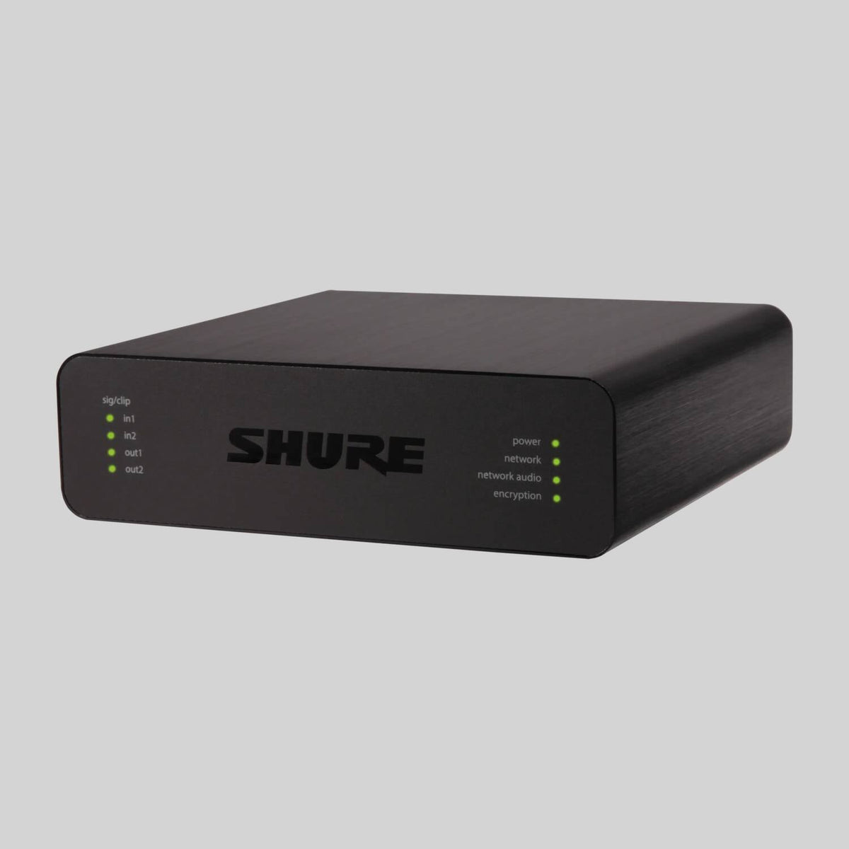 Shure ANI22-XLR, ANI22 Audio Network Interface, 2 CH IN/2 CH Out, Dante, 1/3 RU, XLR